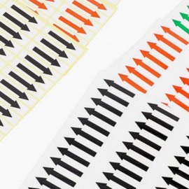 Defect Indicator Arrow Stickers, Marking Labels, Shape Stickers 1 Sheet White Background - Black 5ea