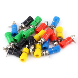 20pcs Binding Post Female Socket Jack for Banana Plug Connectors Red Black Color-Coding Audio Speaker Terminal for Electrical Equipment