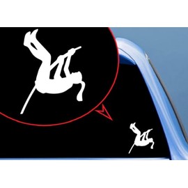 Pole Vault Girl, Sports Decal for Truck, Funny, Tumbler, Window, Helmet, Bumper Sticker, Decal for Laptop, Phone, Home Decoration