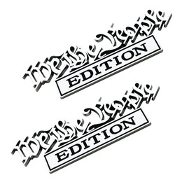 2X WE The People Edition Emblem 3D Badge Sticker Decal Compatible with Vehicle, Truck, SUV, Door Decoration (Chrome Black)