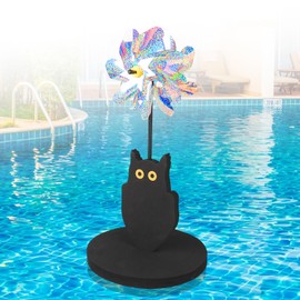 YIBOBO Floating Reflective Pinwheels for Pool, Owl Shape to Scare Birds Away, Keep Birds Ducks Pigeons Away from Your Pool, Boat, Pool Decoration (1)