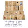 the lazy panda card company Set of 40 Christmas Postcards