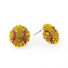 Shining Baseball Shape Rhinestone Beaded Dangle Earrings for Women Jewelry