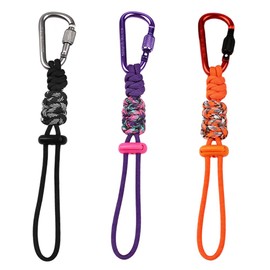 LOHUANIXIX Water Bottle Holder, Set of 3, Includes Carabiner, Strap, Paracord, Frees Your Hands and Hydration, Water Bottle Holder, Lightweight, Easy to Carry, Easy to Put on and Take Off, Outdoors