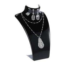 Hapivida Jewelry Display Rack, Necklace Bust Display Holder Stand Necklace Display Mannequin Model Shop Jewelry Rack(Black)