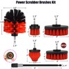 Drill Brush Attachment Set, 7 Pack 1/4in Power Scrubber Brush