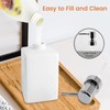 Buumin Hand Soap Dispensers Square Soap Dispenser Refillable Ceramic Lotion