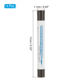 PATIKIL Furniture Repair Crayons, 4 Pcs Wax Wood Filler Sticks Wood Wax Crayons for Scratches Wood Floor Holes Tables, Dark Teak