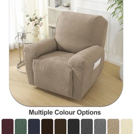 NORTHERN BROTHERS Recliner Chair Covers, Lazy Boy Recliner Covers, Stretchy Cover for Recliner Chairs, Khaki