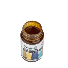 Ideen mit Herz Premium Glass Paint | Transparent | Waterproof | 90 ml (Golden Yellow)