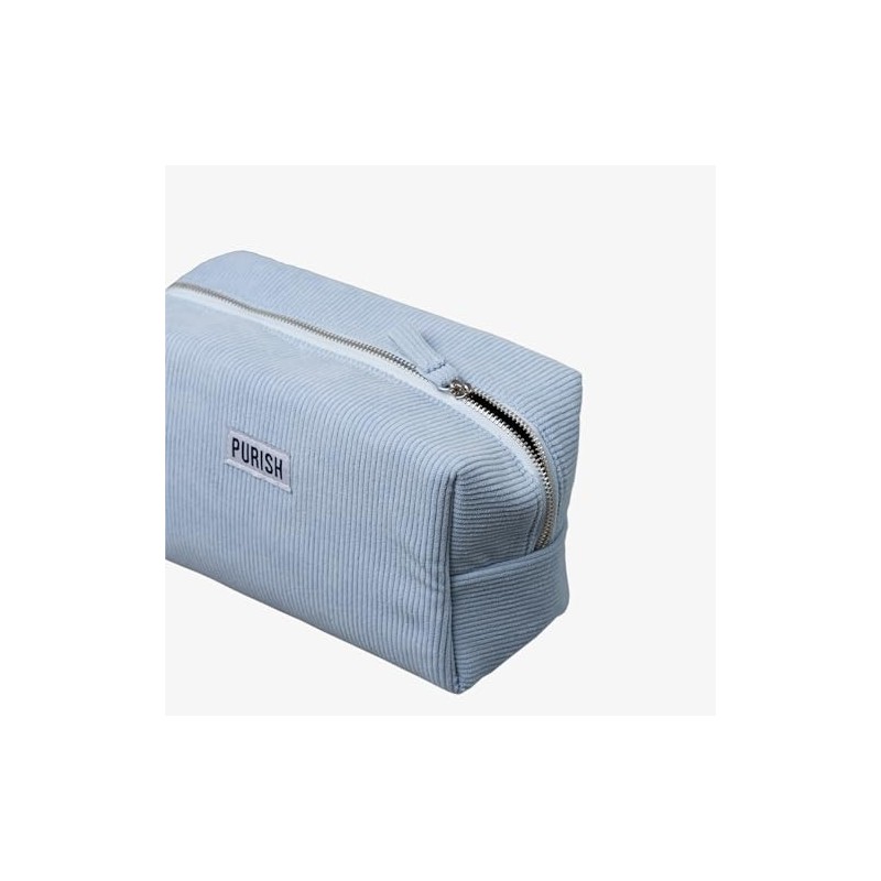 PURISH Cosmetic Bag - Spacious Corduroy Cosmetic Bag with Water