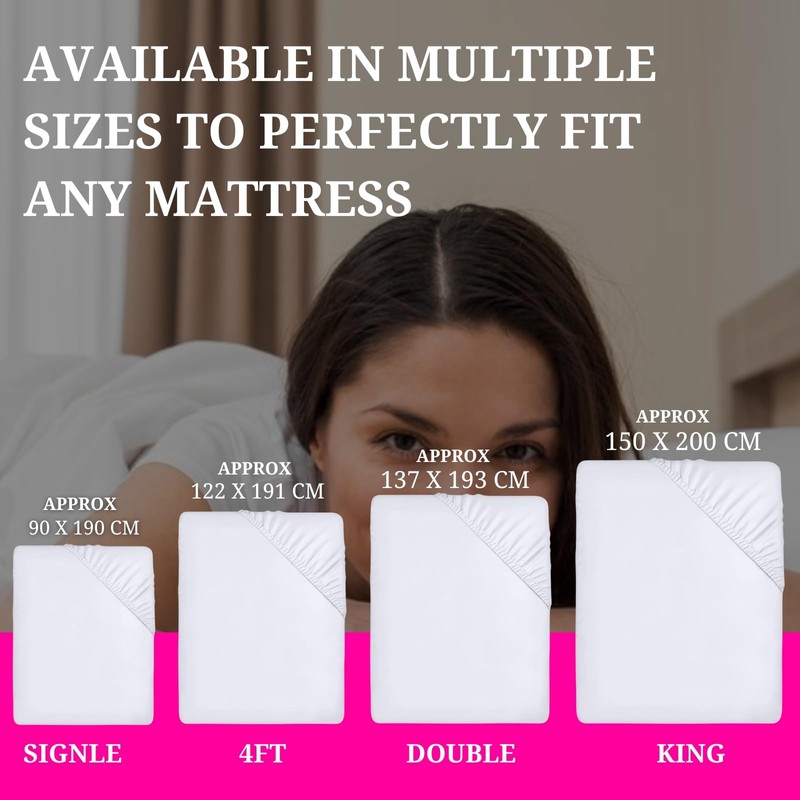 Dolce Vari Permium 100% Waterproof Terry Towel Mattress Protector Topper