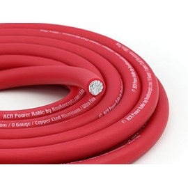 KnuKonceptz KCA 0 Gauge Power Ground Amp Wire Cable Red (20 ft) 1/0 AWG
