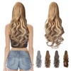 Wig Hairpiece Ponytail Claw Clip Extensions Ponytails Synthetic Hair Pieces