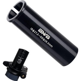 BNVB Alloy Bike Seatpost Shim, 100mm Length Aluminum Bicycle Reducing Sleeve Seat Post Tube Adapter, Diameter Switch 25.4-27.2mm; 27.2-28.6/30.0/30.4/30.9/31.6mm; 30.9-31.6mm. (22.2mm to 25.4mm)