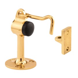 Prime-Line Products J 4601 Door Floor Stop with Holder, 2-1/8-Inch, Brass