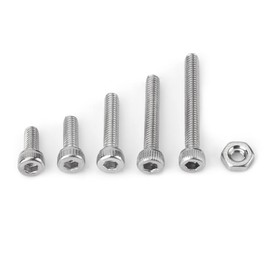 210pcs M2.5 Stainless Steel 304 Hex Socket Cap Head Screws Fastener Nut Assrotment Set