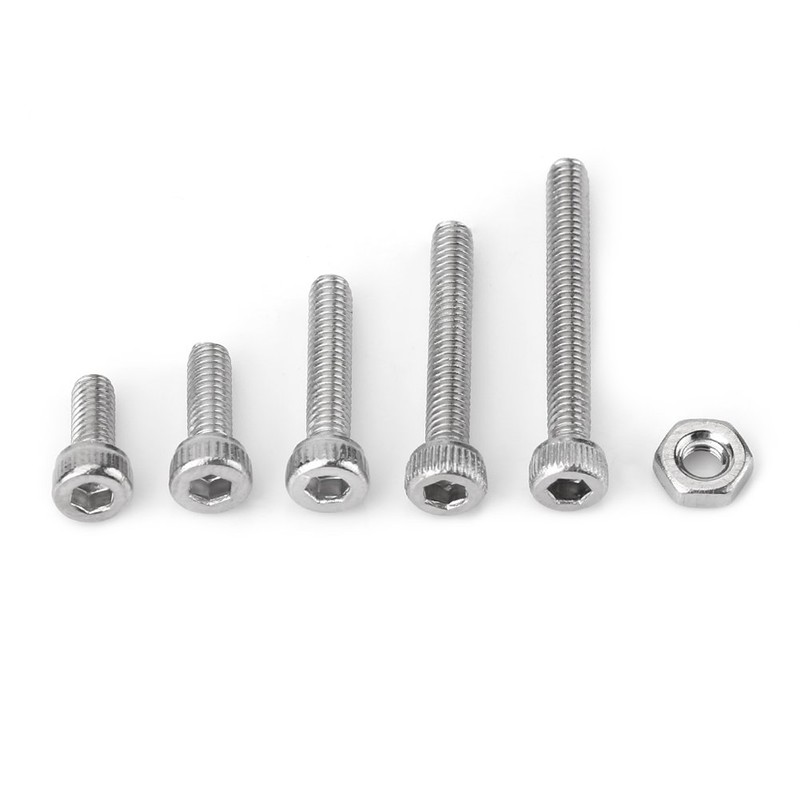 210pcs M2.5 Stainless Steel 304 Hex Socket Cap Head Screws