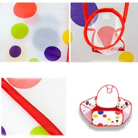 HappyHome Ball Pool, Foldable, Basket Net Included, Ball House, Indoor Playhouse, Storage Bag, Cloth Included, 47.2 inches (120 cm)