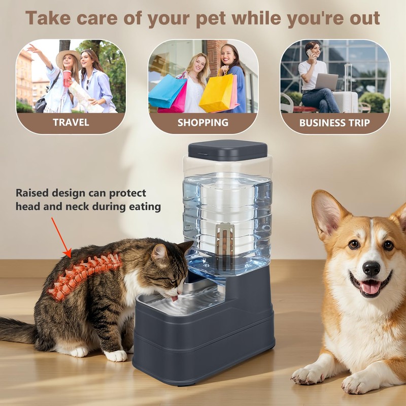 2.2 Gallon Pet Automatic Dog Water Dispenser Cat Gravity Waterer