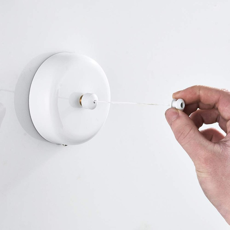 KUNGYO Extendable Washing Line - Wall Mounted Pull Out Stainless