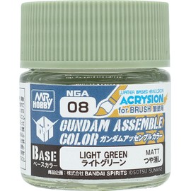 GSI Creos NGA08 Acrision Color Series, Gundam Assemble Color, Light Green, Brush, Matte, 0.3 fl oz (10 ml), Hobby Paint