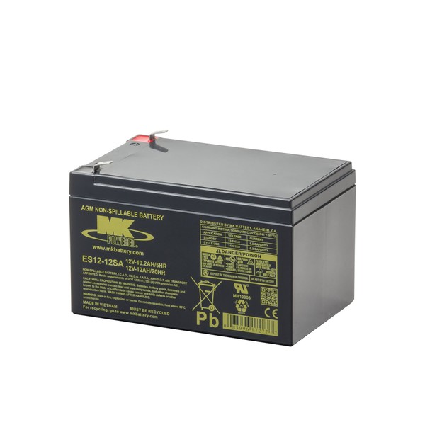 MK Battery ES12-12SA Maintenance-Free Rechargeable Sealed Lead-Acid Battery