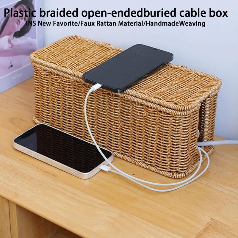 SUIOPPYUW Cable Organizer Box for Wire Covers and Hiding Cables