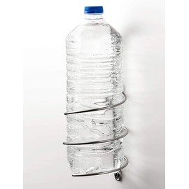 Vardesign Wall Mounted Bottle and Can Industrial Bracket Holder in Polished Stainless Steel 316 Firm and Robust