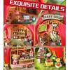 Roroom DIY Miniature House Kit, Strawberry Sweet Shop Dollhouse Kit