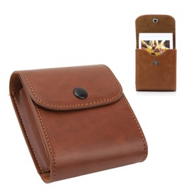 Photo Pouch Album for Square SQ10, Camera Film Accessories Case Bag for SQ10, Protective Case Leather Bag Cover Mini Photo Case Pouch (Brown)