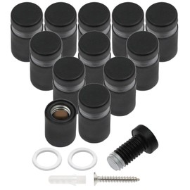 Luomorgo 12 Pcs 1/2" x 0.78" Stainless Steel Standoff Screws, Wall Sign Standoff Mounting Hardware Advertising Glass Stand Off Nail for Hanging Acrylic Picture Frame, Black