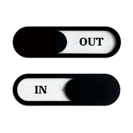 In or Out Sign,Sturdy Acrylic 7.4 * 2.2 inch Vacant Occupied Sign for Office Door,Slider Door Indicator Tells Whether In or Out For Conference Room,Hotel,Hospital,Treatment Room