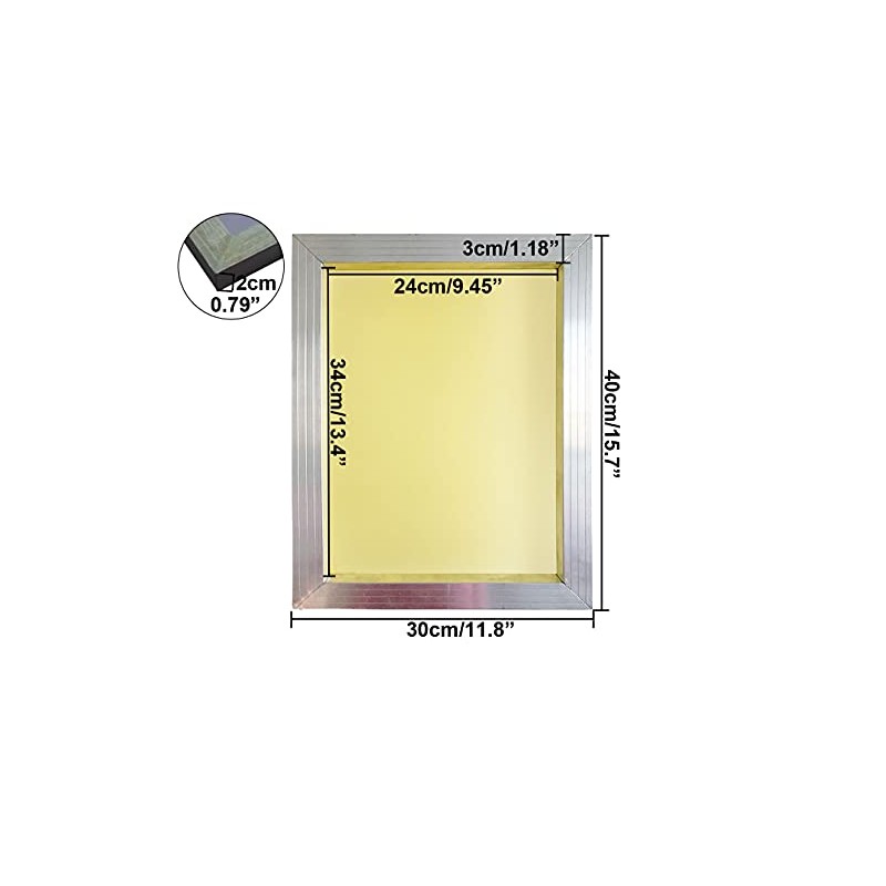 2 Pack Aluminum Silk Screen Printing Screens 12 x 16