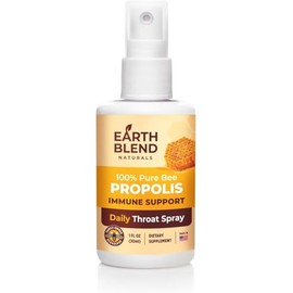 Pure Ease Naturals Pure Bee Propolis Immune Support, Daily Throat Spray, 1 fl. oz (30ml), Yellow/Orange