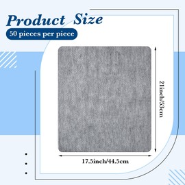 Maasechs 50 Pcs Disposable Urinal Mats for Men Bathroom Commercial Urinal Pads for Mens Room Toilet Mats Non Slip Water Absorption Deodorization Toilet Floor Protector from Urine, Gray (Square)