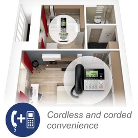 VTECS6949 - VTech CS6949 DECT 6.0 Standard Phone - Black, Silver