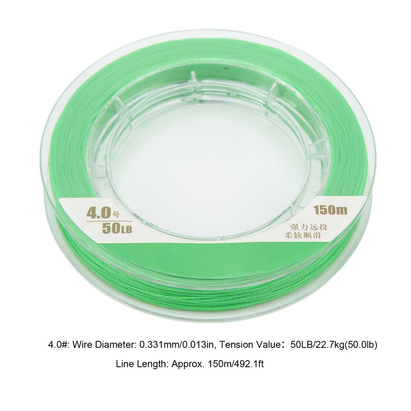 Fishing Line 8 Strands Woven Soft Abrasion Resistant Thin Diameter