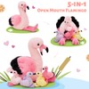 MorisMos Flamingo Plush Soft Toy with Baby inside, Lifelike Cuddly