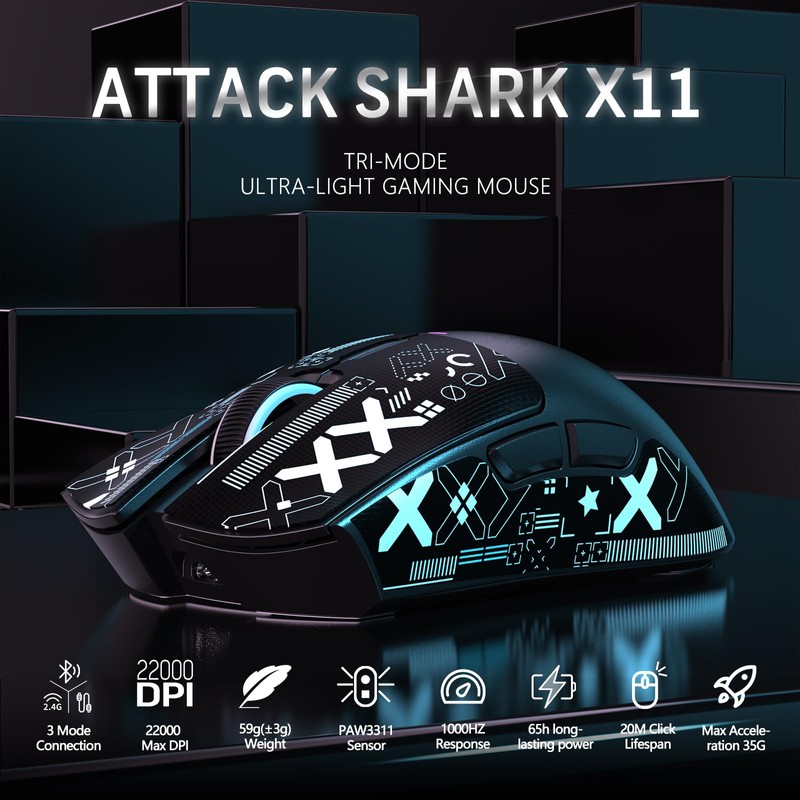 ATTACK SHARK X68HE PRO Rapid Trigger Wireless Gaming Keyboard and