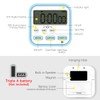 Kitchen Timer, Digital Visual Timer 24-Hours Magnetic Clock Stopwatch Count-Up