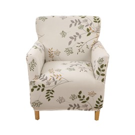 CRFATOP Printed Stretch Chair Slipcovers with Arms for Living Room 1 Piece Accent Chair Covers Soft Banquet Chair Covers Saucer Armchair Furniture Protector Office Reception Reading Sofa,A46