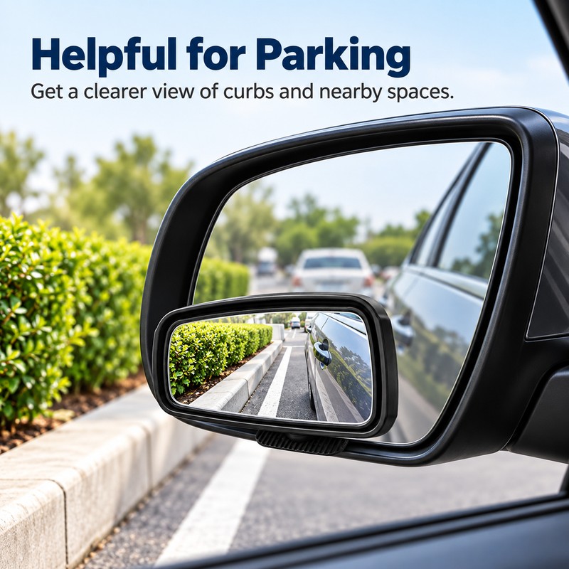 360° Adjustable Blind Spot Mirror for Cars – Wide-Angle Convex