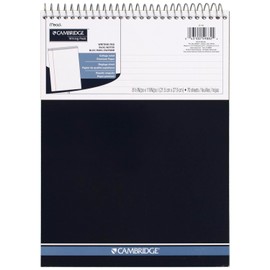 Cambridge Spiral Notebook, College Ruled Paper, 8-1/2" x 11", 70 Sheets, Top Bound, Navy (59882)