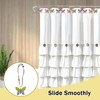 12 Pcs Pink Bow Shower Curtain Hooks Rings for Bathroom,