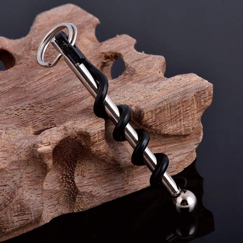 Pocket Mini Corkscrew Keyring Stainless Steel Corkscrew Key Chian for