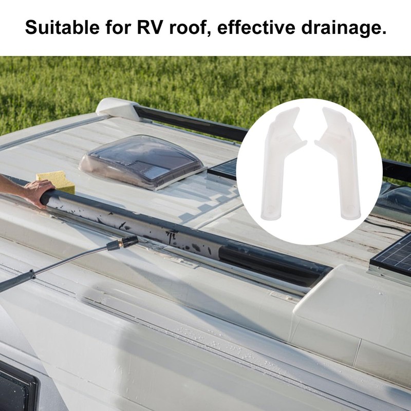 Gatuida 2pcs Rv Gutter Spout Extensions Rainwater Drainage for Efficient