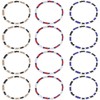 CONEHOY 12 Pcs Baseball Beaded Necklace 18 in Bling Collection