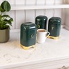 KitchenCraft Coffee Storage Canister with Lid, Hunter Green & Gold,