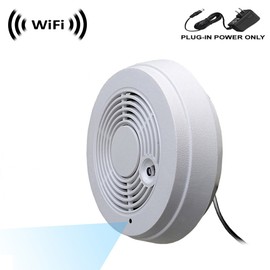 SCS Enterprises WF-402V: WiFi Smoke Detector Camera (12VDC, Vertical Wall Mount) Smoke Detector is None-Functional